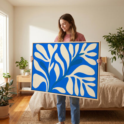 Abstract Botanical Leaf Canvas Wall Art