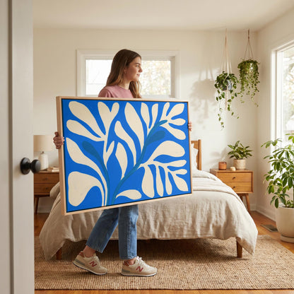 Abstract Botanical Leaf Canvas Wall Art