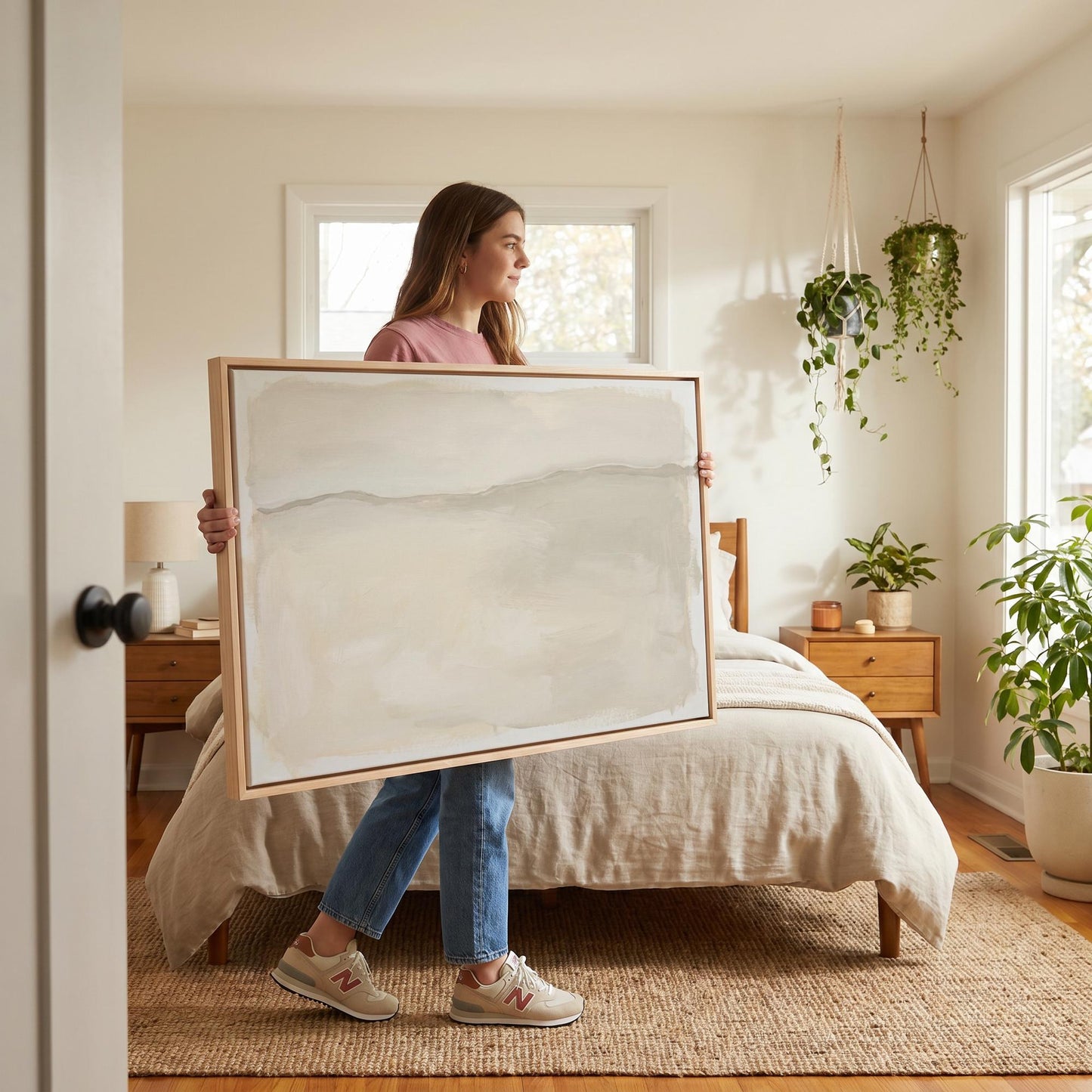 Neutral Abstract Canvas Wall Art