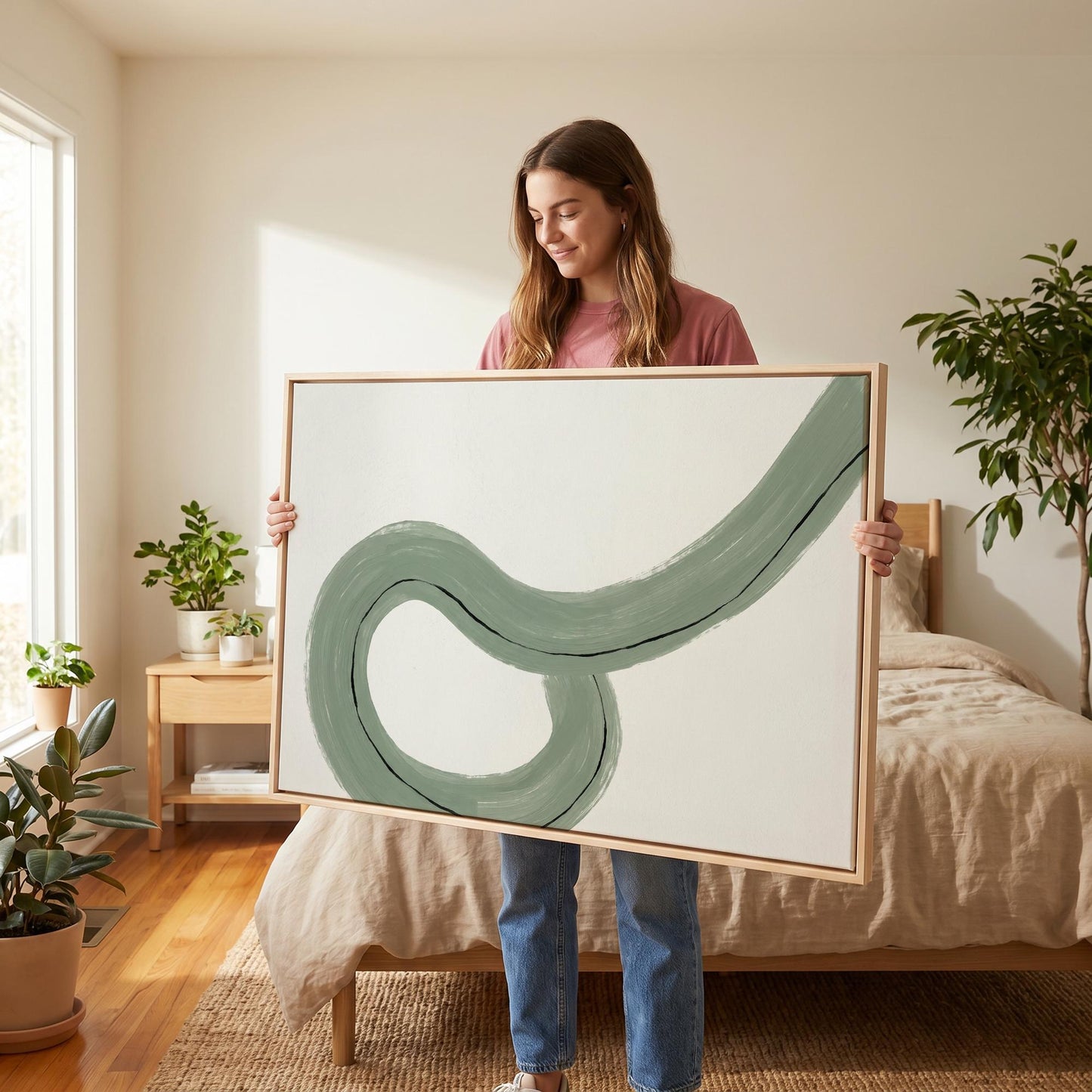 Abstract Swirl Canvas Wall Art