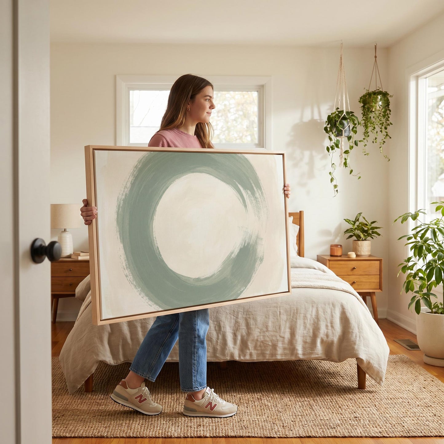 Enso Circle Canvas Wall Art