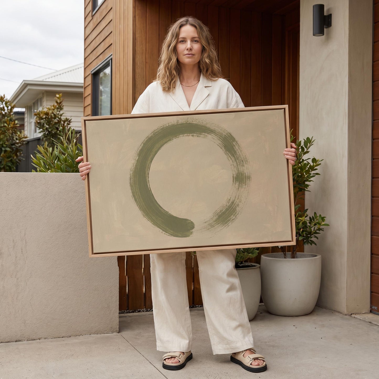Enso Circle Canvas Wall Art