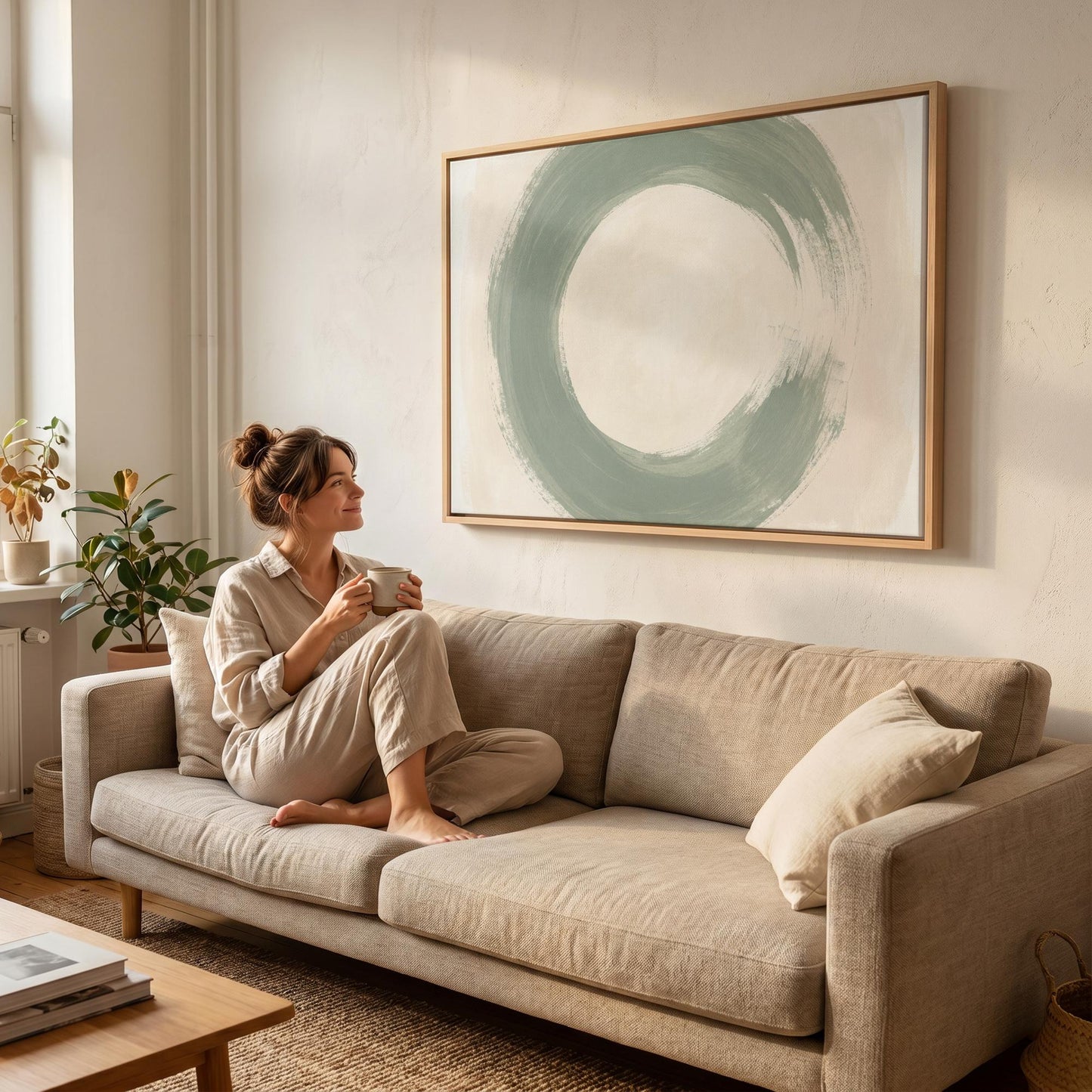 Enso Circle Canvas Wall Art