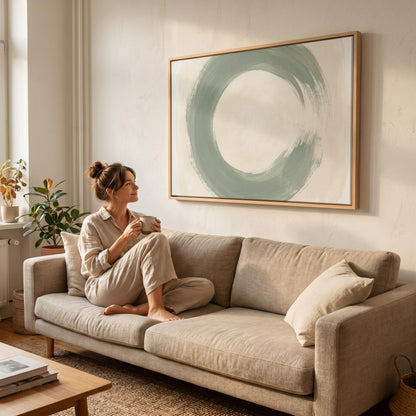 Enso Circle Canvas Wall Art