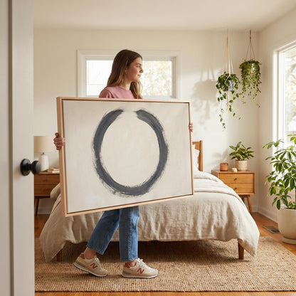 Enso Circle Canvas Wall Art