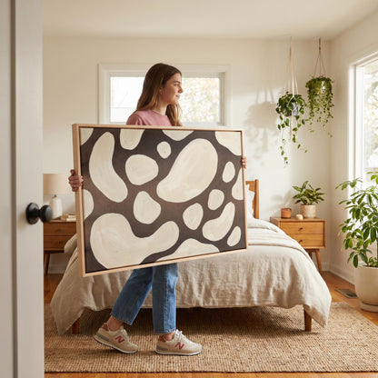 Organic Abstract Shapes Canvas Wall Art
