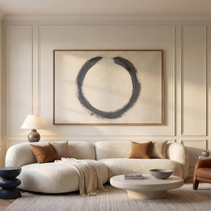 Enso Circle Canvas Wall Art