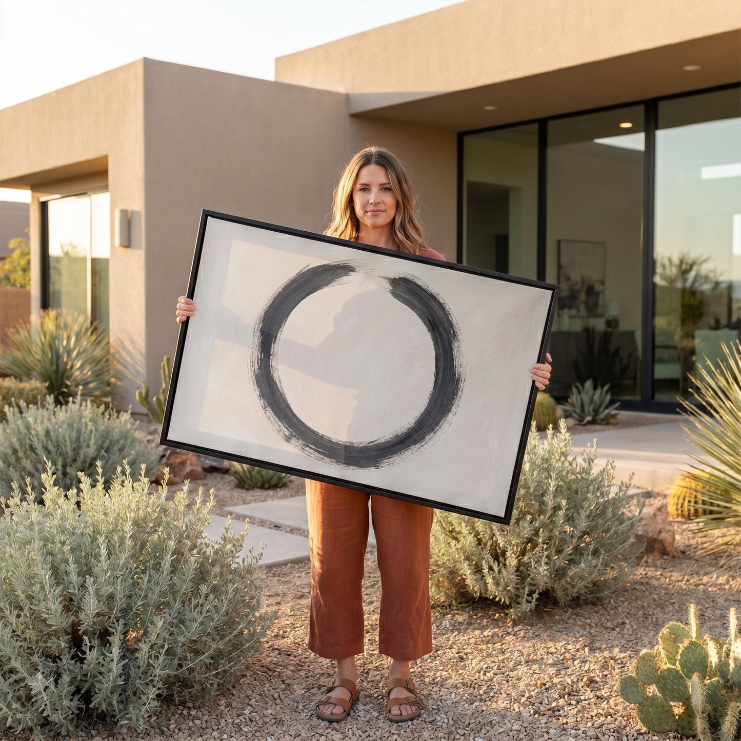 Enso Circle Canvas Wall Art