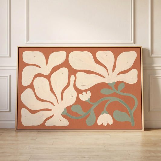 Abstract Floral Canvas Wall Art