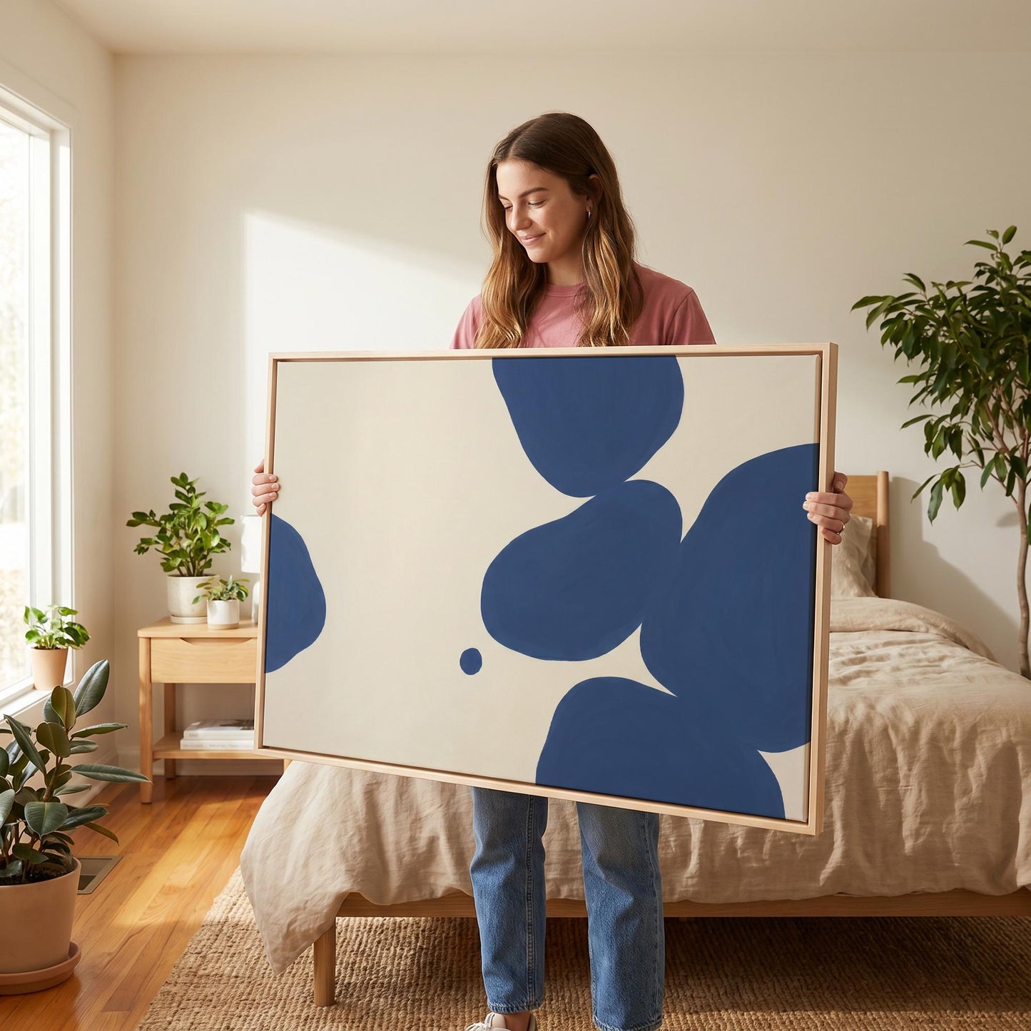 Abstract Organic Shapes Canvas Wall Art