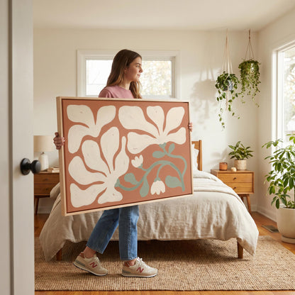 Abstract Floral Canvas Wall Art