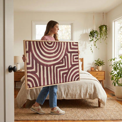 Abstract Geometric Lines Canvas Wall Art