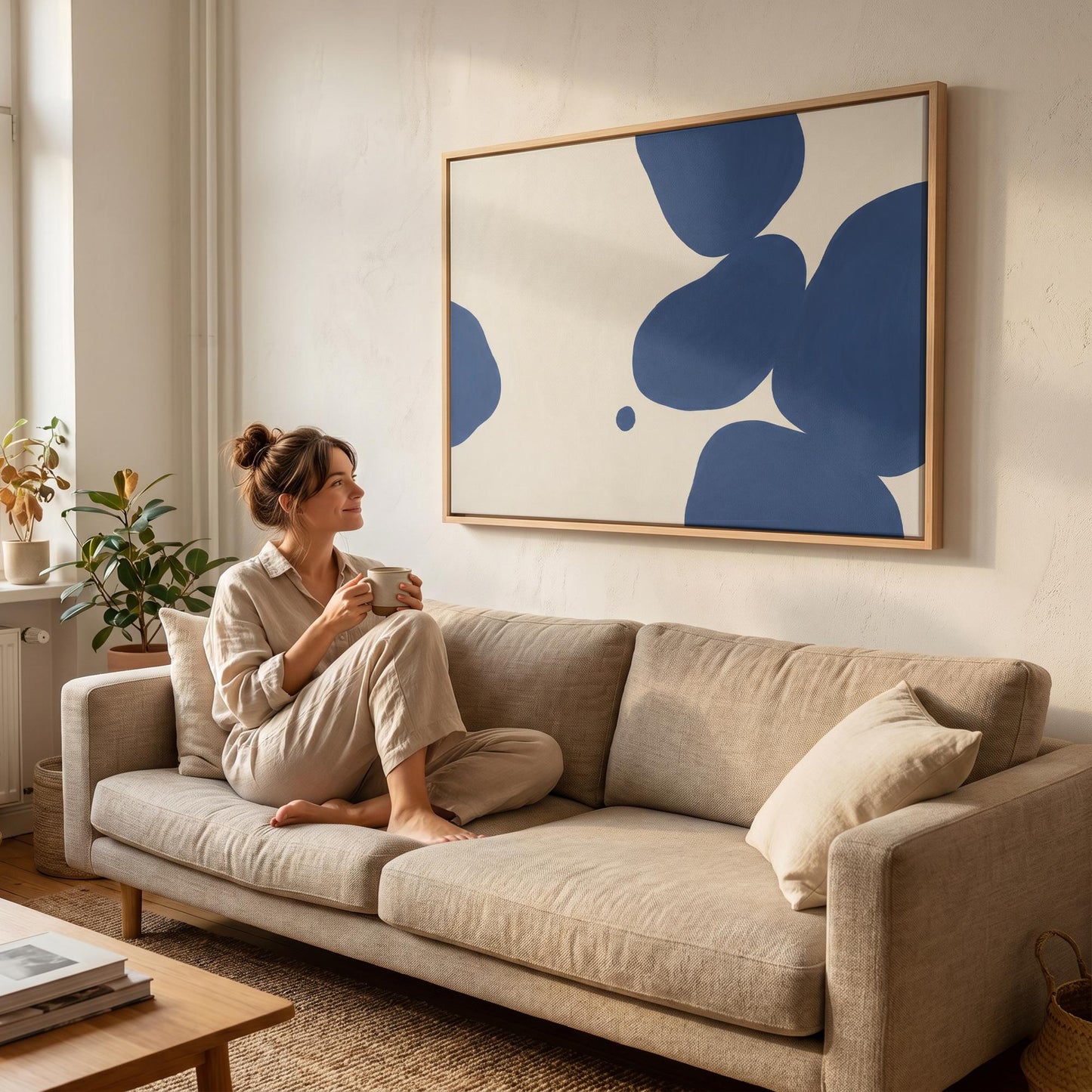 Abstract Organic Shapes Canvas Wall Art