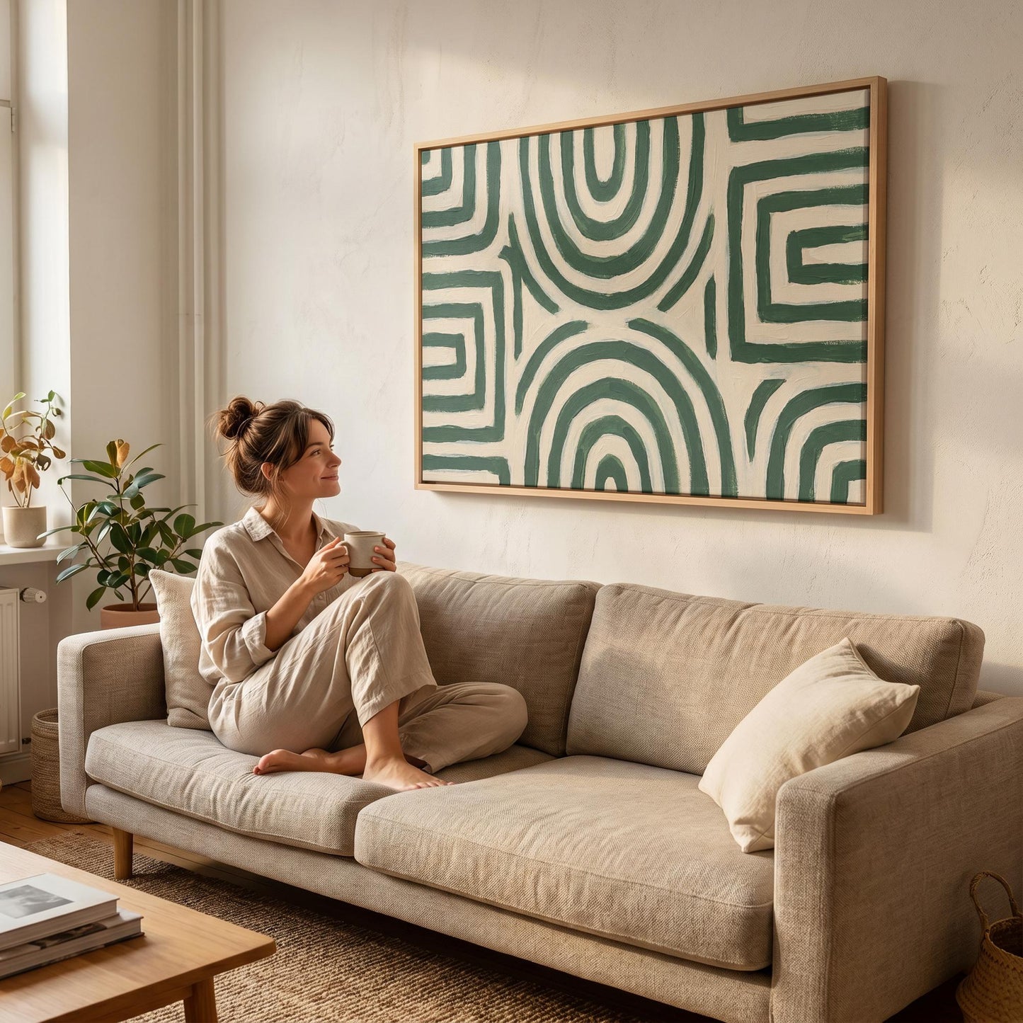 Abstract Line Pattern Canvas Wall Art