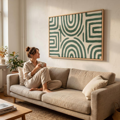 Abstract Line Pattern Canvas Wall Art
