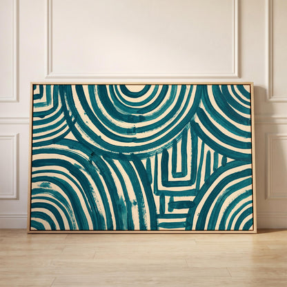 Teal Abstract Canvas Wall Art