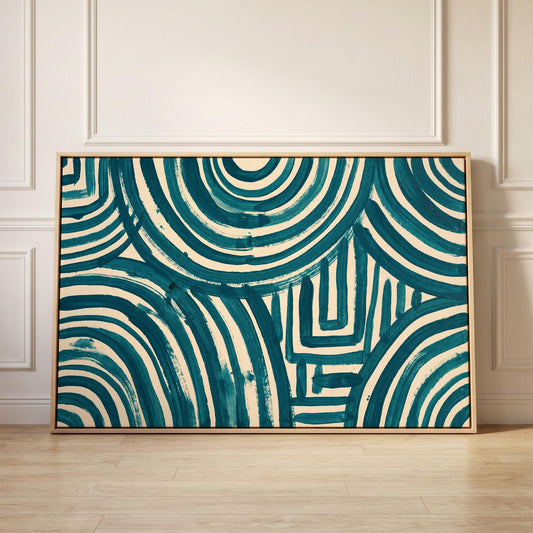 Teal Abstract Canvas Wall Art