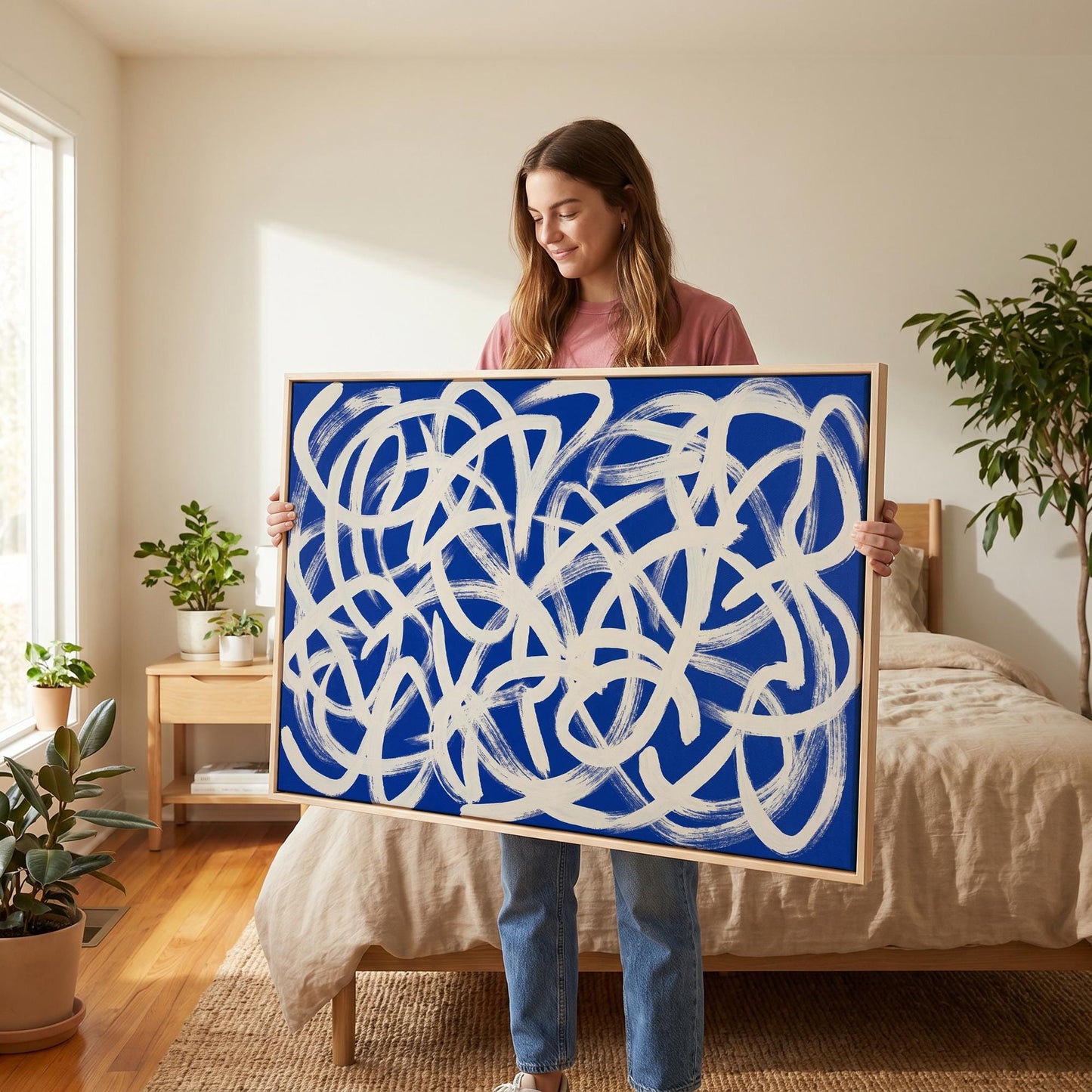 Abstract Brushstroke Canvas Wall Art