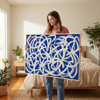 Abstract Brushstroke Canvas Wall Art