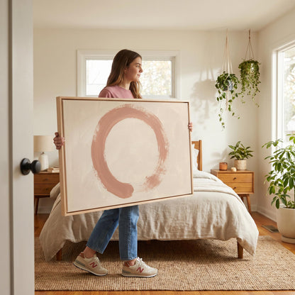 Enso Circle Canvas Wall Art