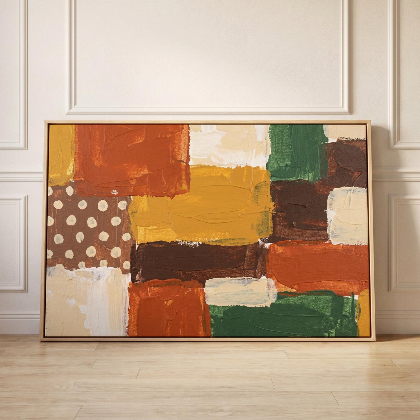 Abstract Color Block Canvas Wall Art