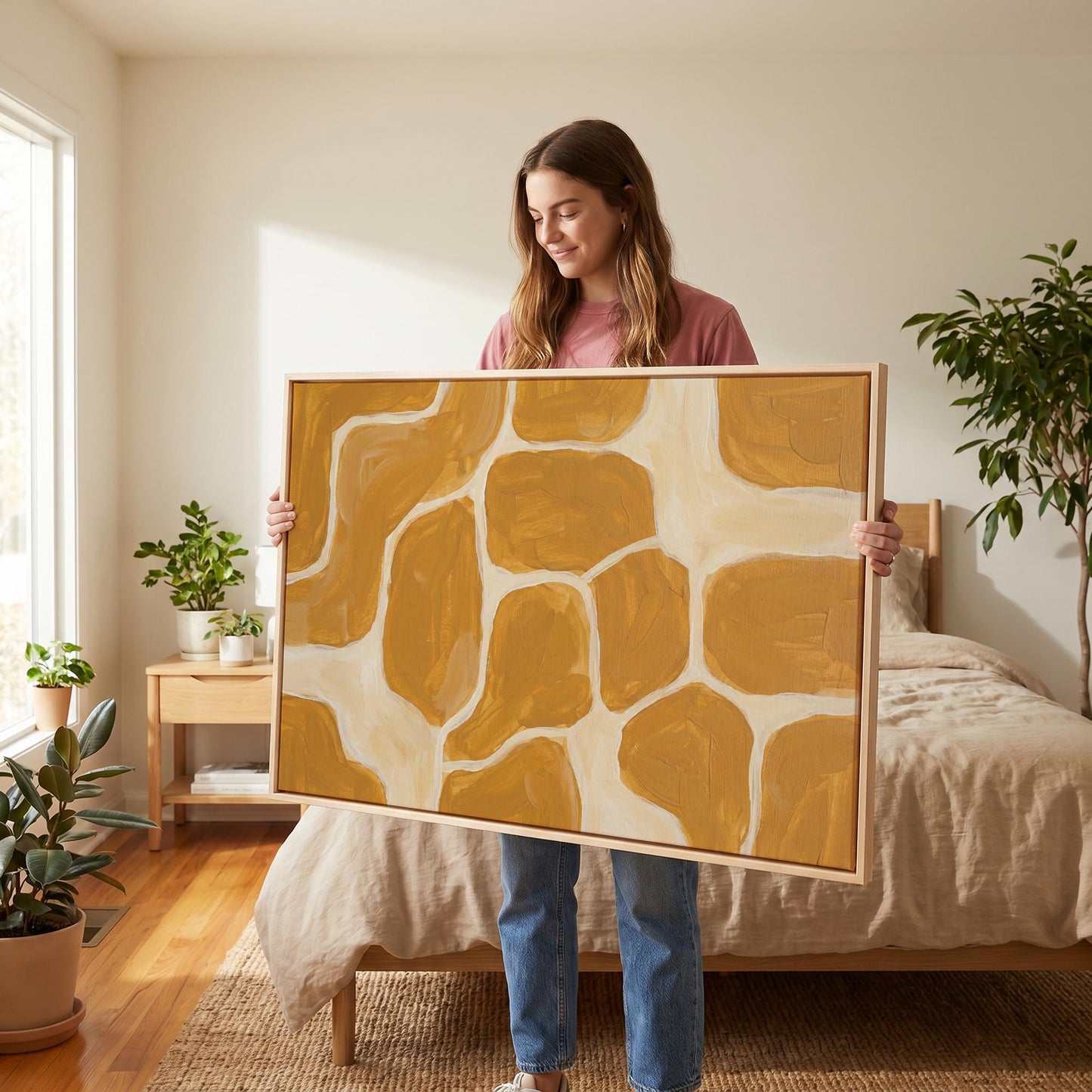 Abstract Organic Shapes Canvas Wall Art
