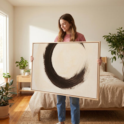 Enso Circle Canvas Wall Art