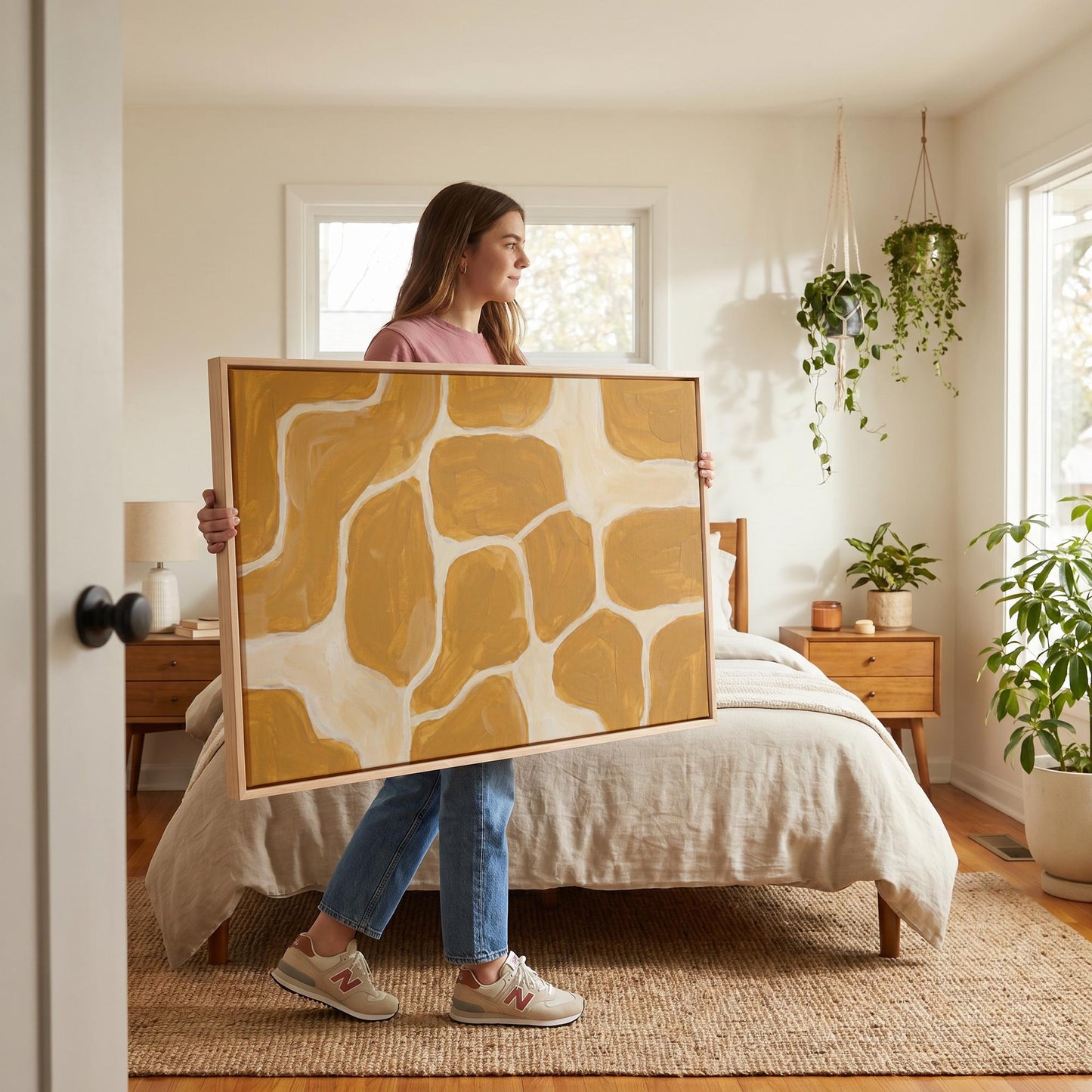 Abstract Organic Shapes Canvas Wall Art