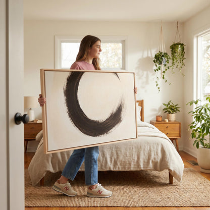 Enso Circle Canvas Wall Art