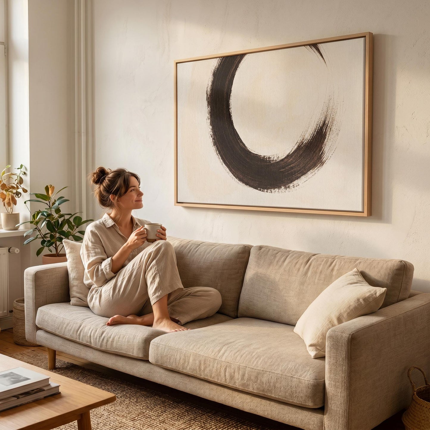 Enso Circle Canvas Wall Art
