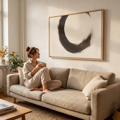 Enso Circle Canvas Wall Art