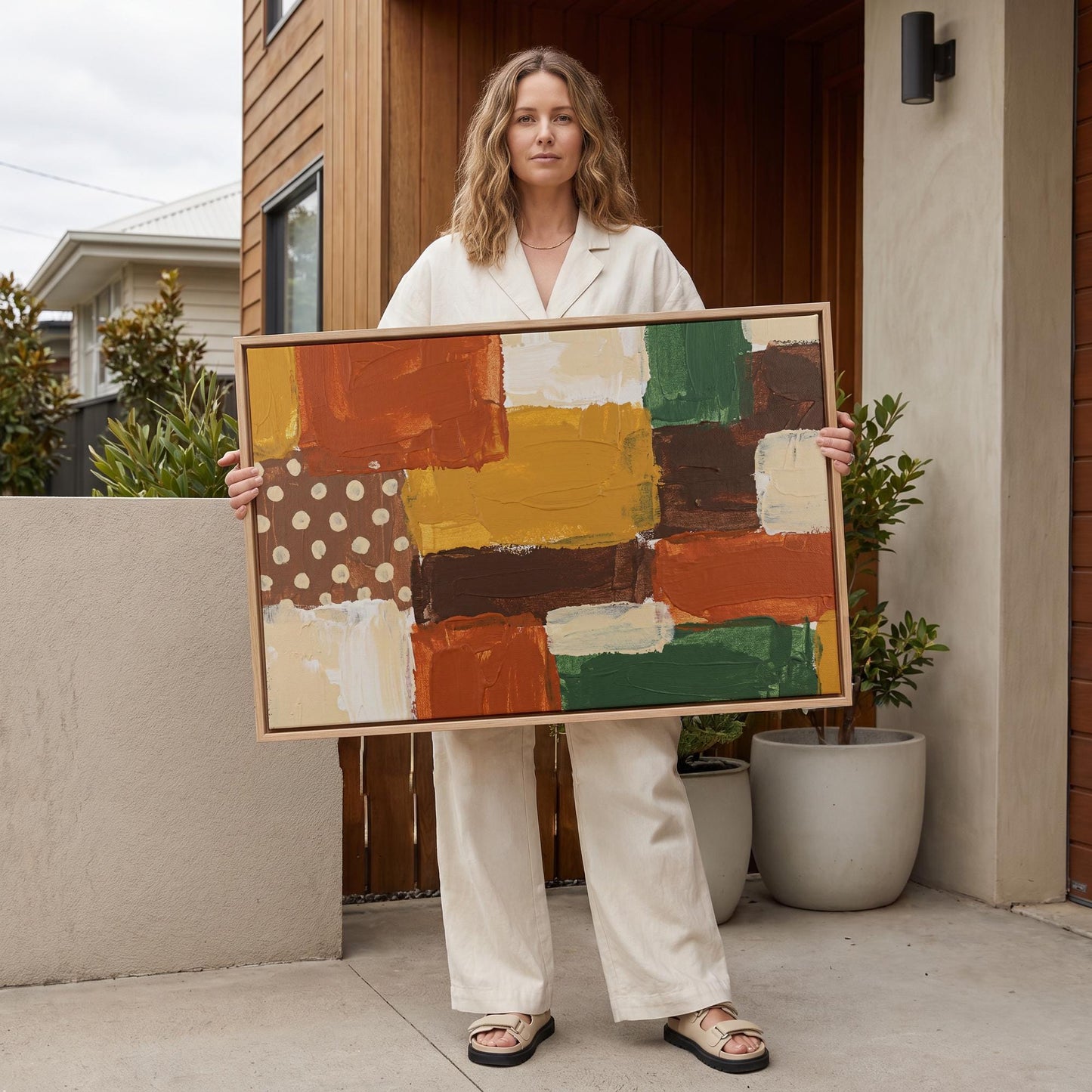 Abstract Color Block Canvas Wall Art