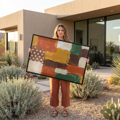 Abstract Color Block Canvas Wall Art