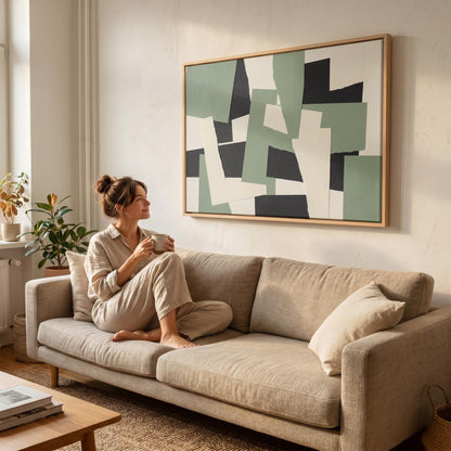 Geometric Abstract Canvas Wall Art