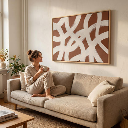 Abstract Brushstroke Canvas Wall Art