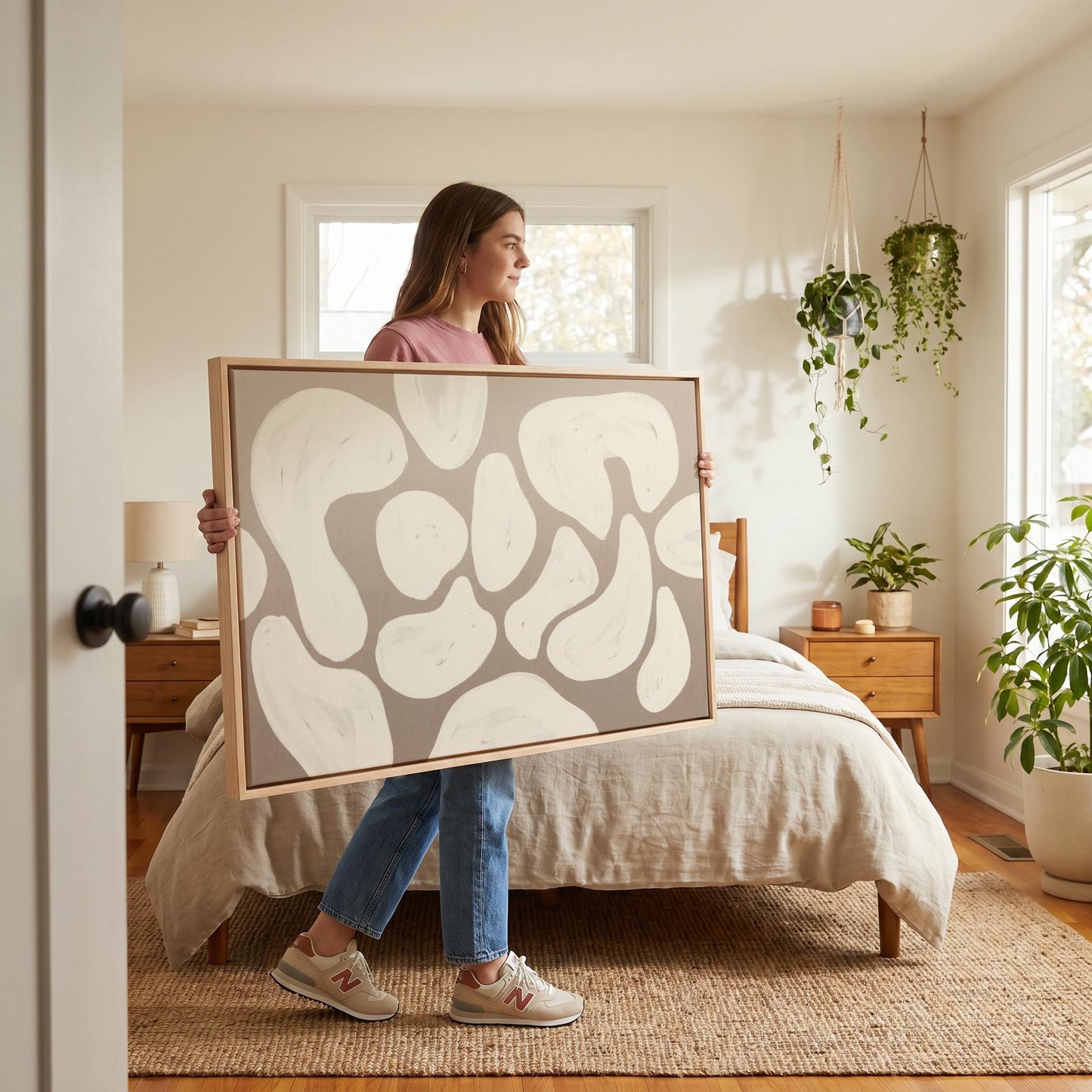 Abstract Organic Shapes Canvas Wall Art