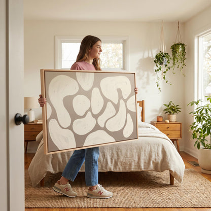 Abstract Organic Shapes Canvas Wall Art