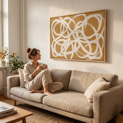 Abstract Swirl Canvas Wall Art