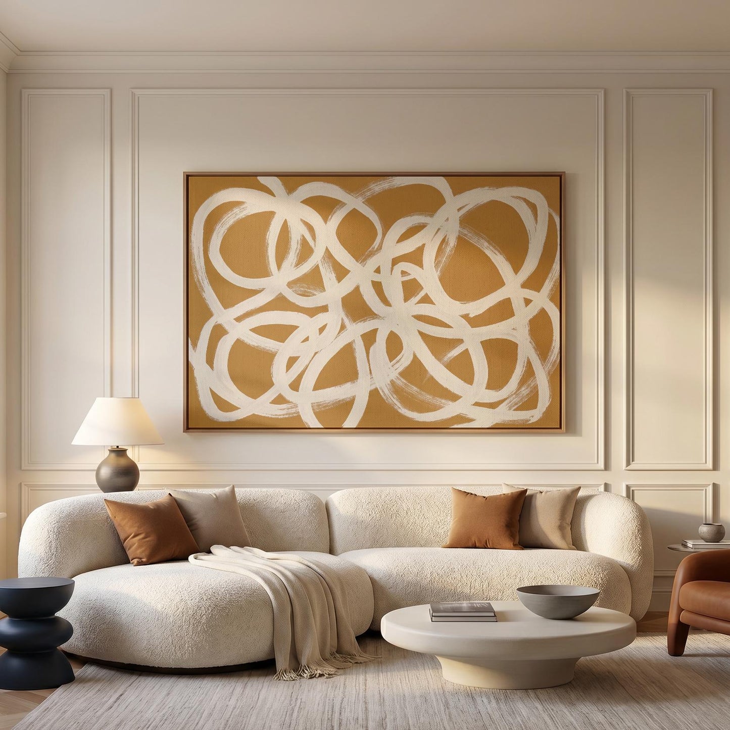 Abstract Swirl Canvas Wall Art