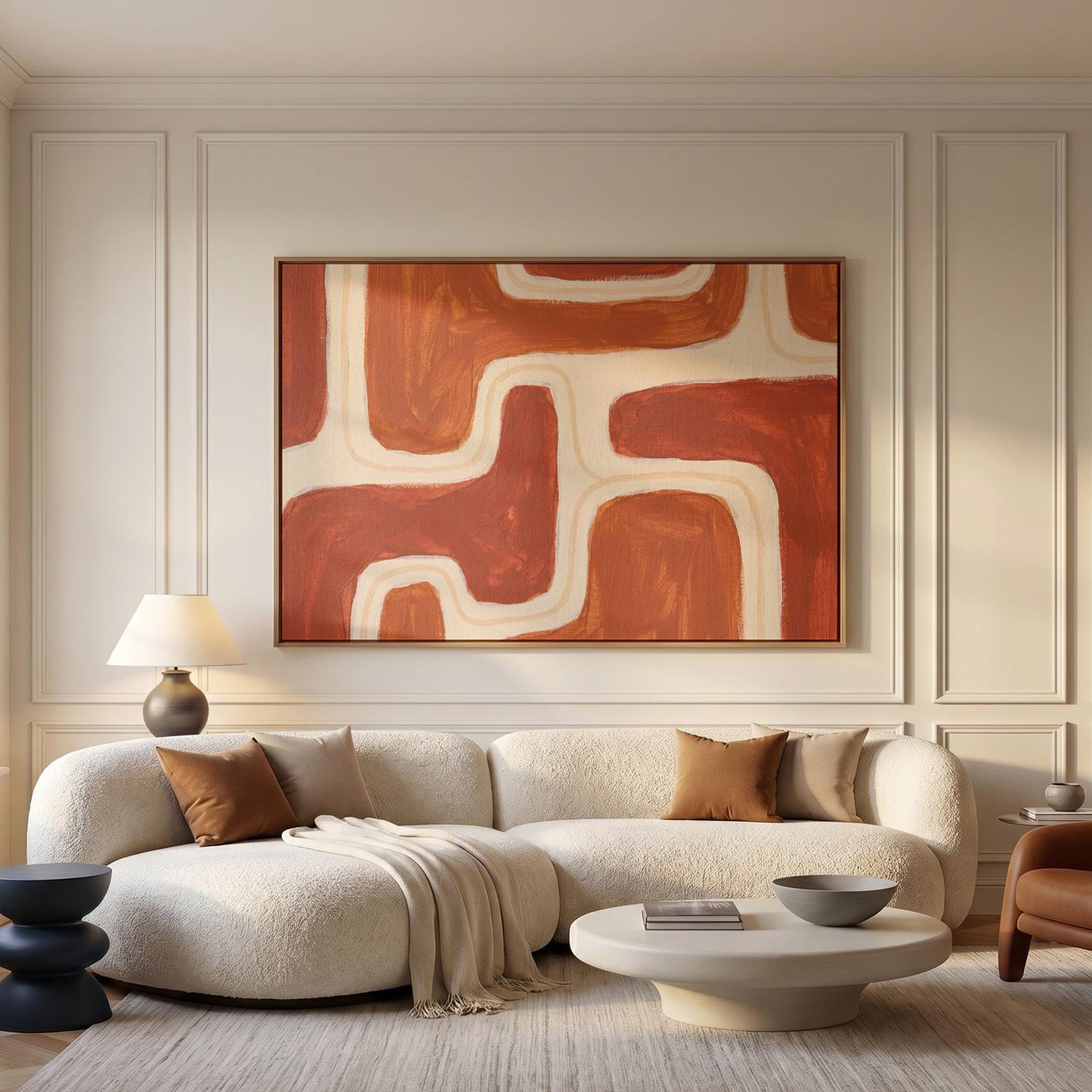 Abstract Terracotta Canvas Wall Art
