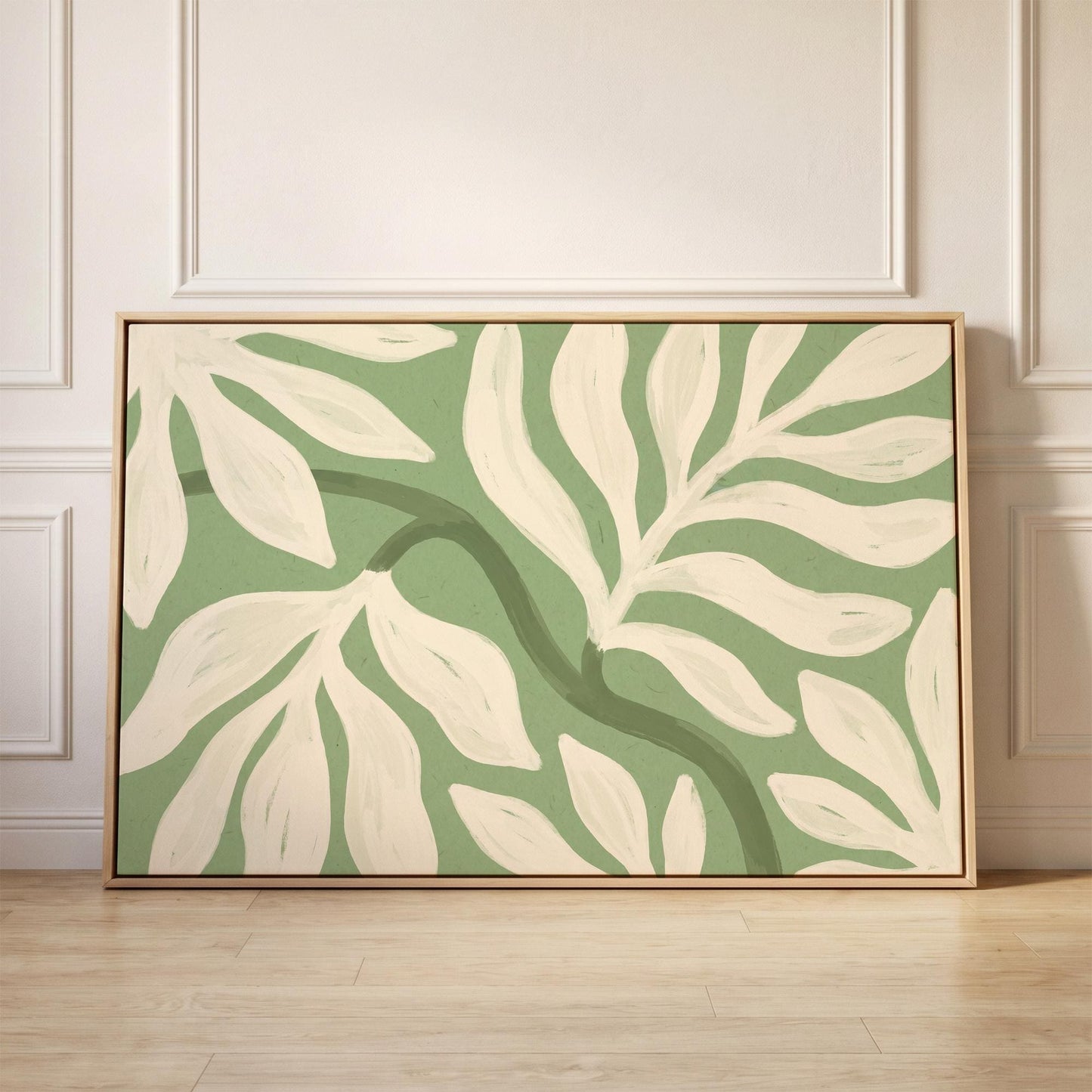 Abstract Leaf Canvas Wall Art