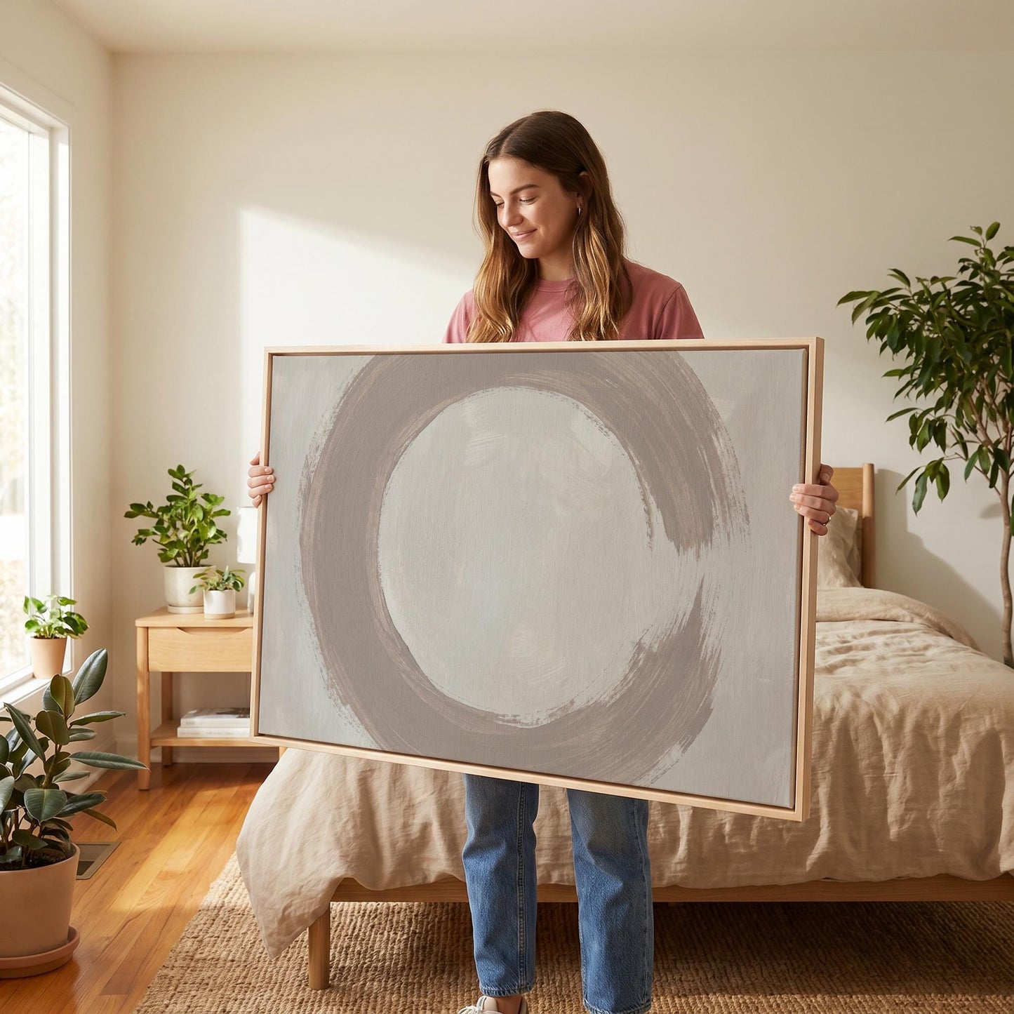 Enso Circle Canvas Wall Art