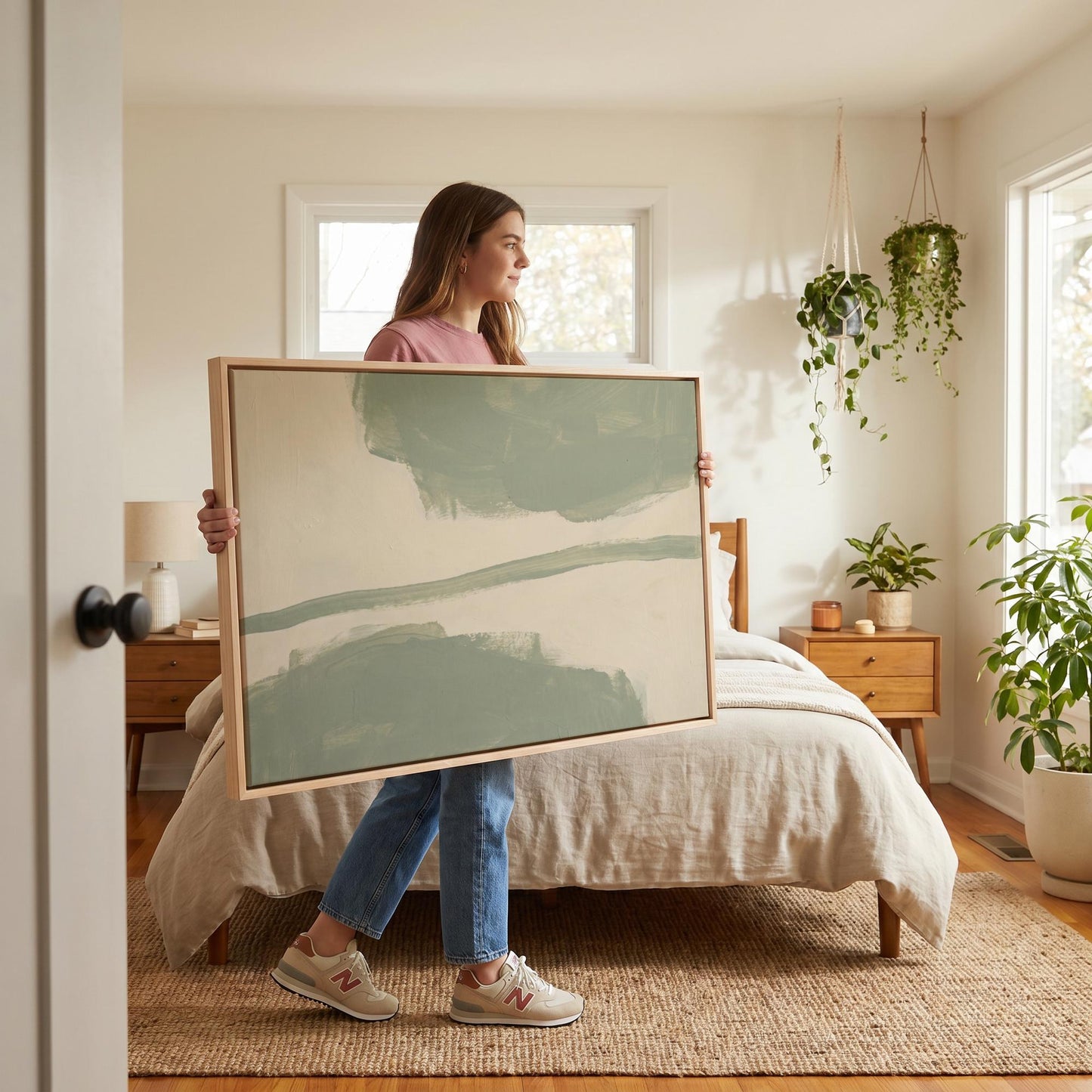 Abstract Brushstroke Canvas Wall Art