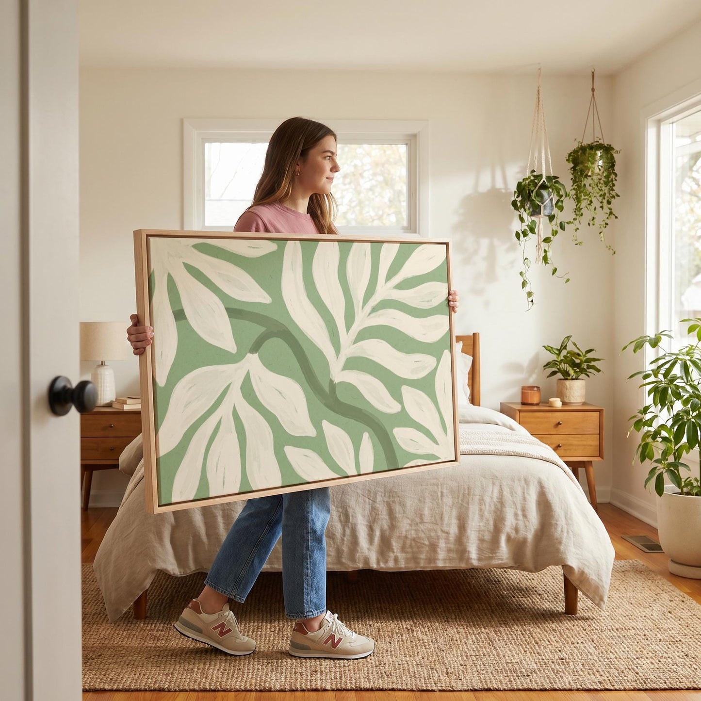 Abstract Leaf Canvas Wall Art