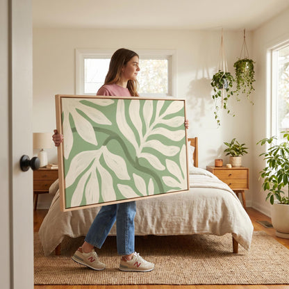 Abstract Leaf Canvas Wall Art