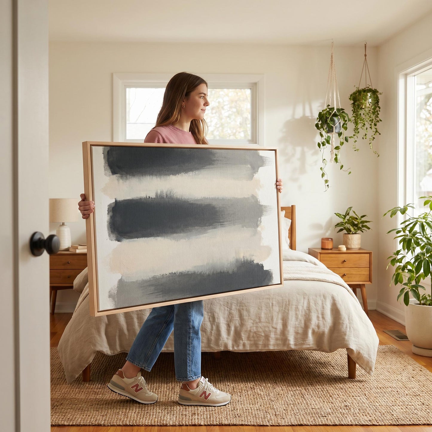Abstract Brushstroke Canvas Wall Art