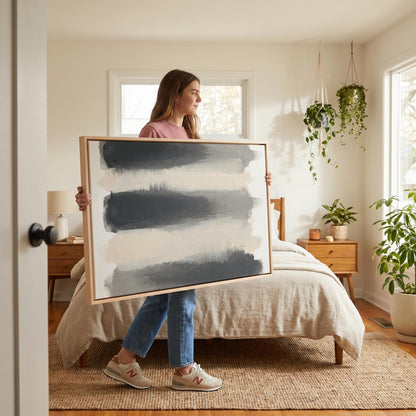 Abstract Brushstroke Canvas Wall Art