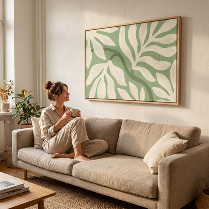 Abstract Leaf Canvas Wall Art