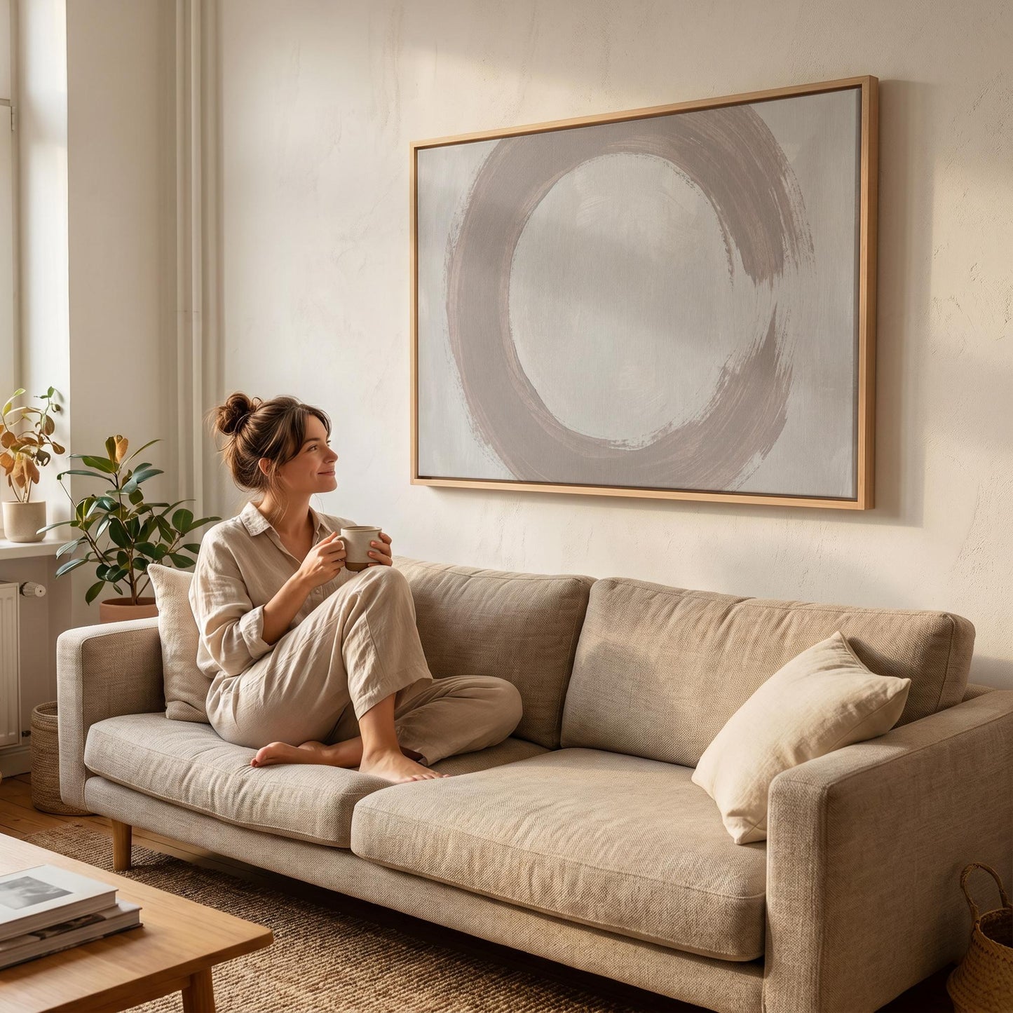 Enso Circle Canvas Wall Art