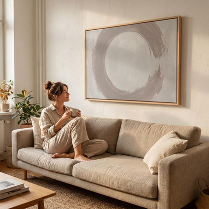 Enso Circle Canvas Wall Art